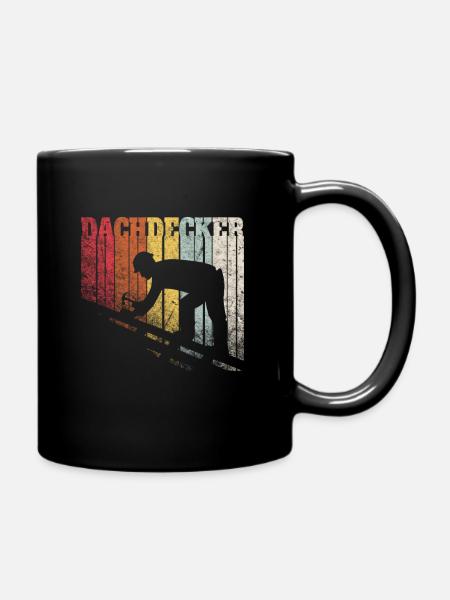 Dachdecker Vintag Meister Lehrling Spruch Geschenk - Tasse einfarbig - Schwarz