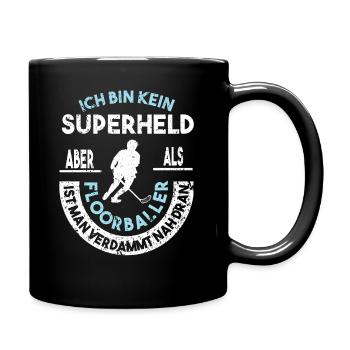 Floorball Unihockey Hockey Salibandy Innebandy - Tasse einfarbig - Schwarz - Rechts