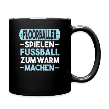 Floorball Unihockey Hockey Salibandy Innebandy - Tasse einfarbig - Schwarz - Rechts