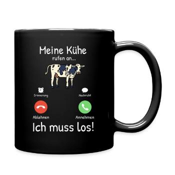 Mes vaches appellent - Farmer Farmer Animals - Mug uni - noir - Droite
