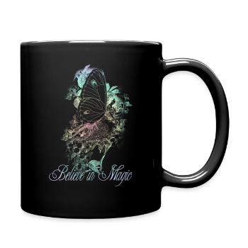 T-Shirt Fee Believe in magic rainbow pastel - Full Colour Mug - black - Right