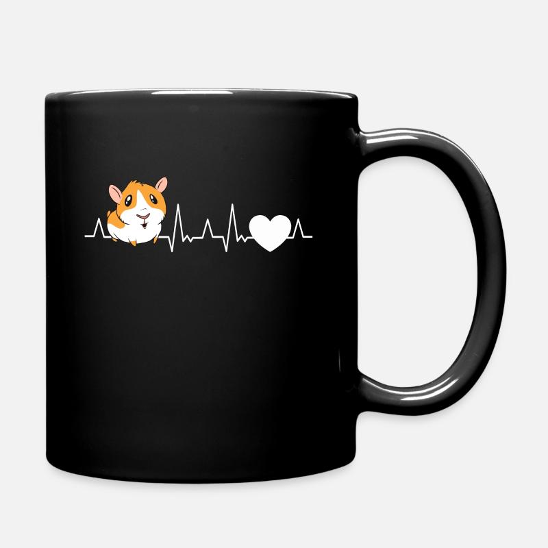 Cadeau de cochon d'Inde battement de coeur de cochon d'Inde - Mug uni - noir