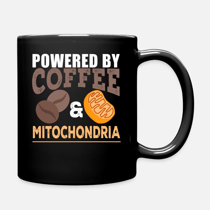 Biologie - Powered By Coffee And Mitochondria - Tasse einfarbig - Schwarz