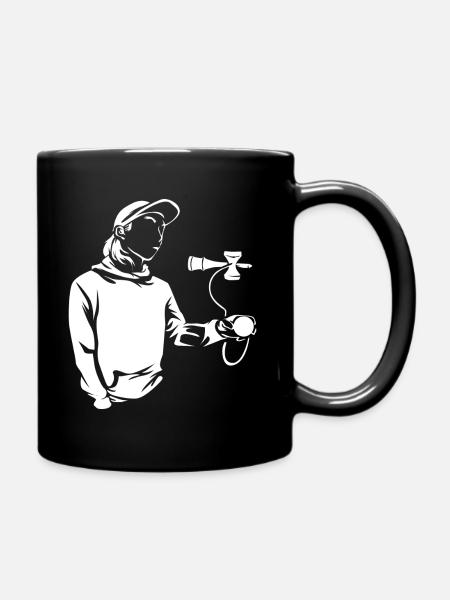 Kendama Geschicklichkeitsspiel - Tasse einfarbig - Schwarz