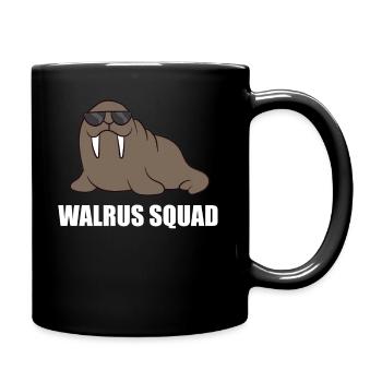 Lustiges Team Walross Walross Squad - Tasse einfarbig - Schwarz - Rechts