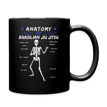 MMA Grappling gift Anatomy of BJJ Brazilian Jiu - Mug uni - noir - Droite