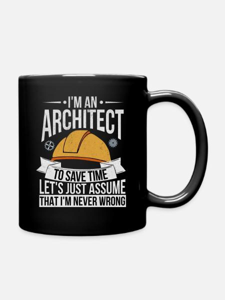 Architekt - Tasse einfarbig - Schwarz