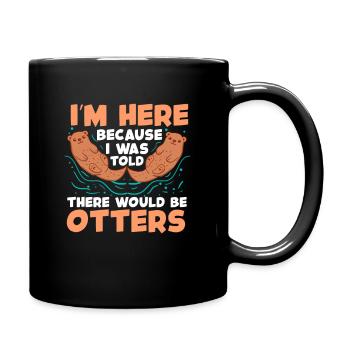 loutre - Mug uni - noir - Droite