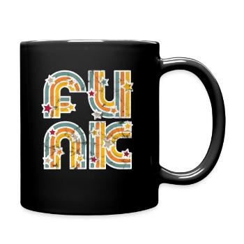 Funk Musik Retro - Tasse einfarbig - Schwarz - Rechts