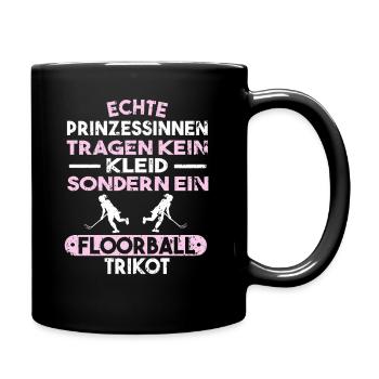 Floorball Unihockey Hockey Salibandy Innebandy - Tasse einfarbig - Schwarz - Rechts