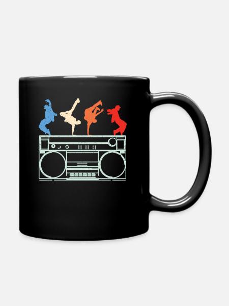 Boombox-Breakdance-Bboy-Hip-Hop-Tanz - Tasse einfarbig - Schwarz