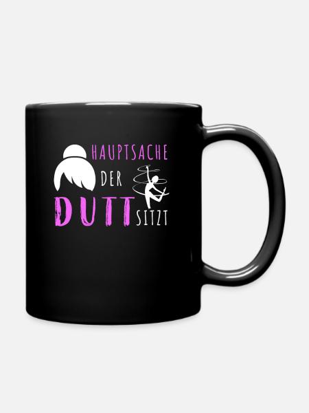 RSG Rhythmische Sportgymnastik Spruch Dutt - Tasse einfarbig - Schwarz