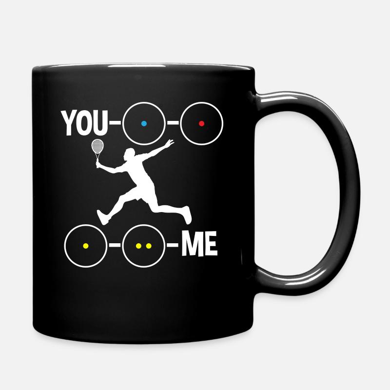 Squash Spieler Squashen Squashball You and Me - Tasse einfarbig - Schwarz