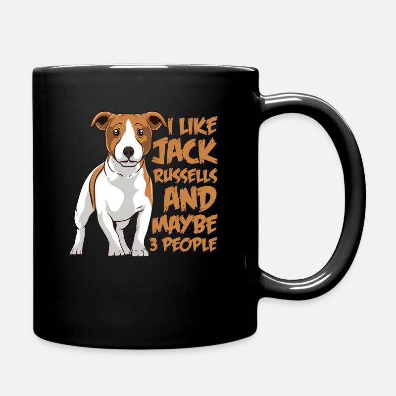 J’aime les chiens de Jack Russell et peut-être 3 - Mug uni - noir