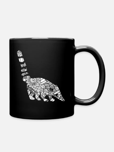 Coati Coati Blumenmuster - Tasse einfarbig - Schwarz