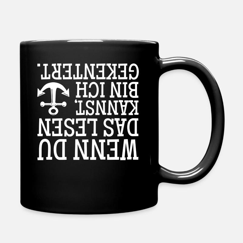 Wenn Du Das Lesen Kannst Bin Ich Gekentert - Tasse einfarbig - Schwarz