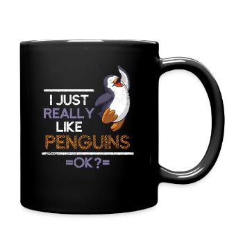 Penguin seabirds - Full Colour Mug - black - Right
