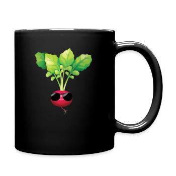 Radis lunettes de soleil Jardinage Jardinier - Mug uni - noir - Droite