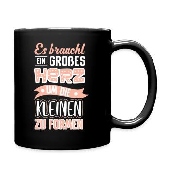 Dankeschön Kita Pädagogin Erzieherinnen - Tasse einfarbig - Schwarz - Rechts