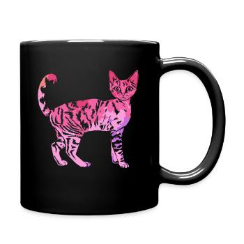 Devon rex cat Devon rex cat Colorful - Full Colour Mug - black - Right