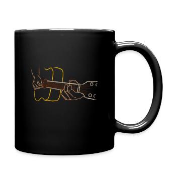 Professeur de guitare cadeau guitariste guitare acoustique - Mug uni - noir - Droite
