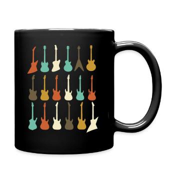 Guitares vintage - Mug uni - noir - Droite
