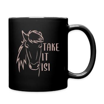 Cheval islandais - Mug uni - noir - Droite