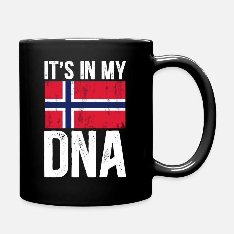 Norwegen Flagge - Its in my DNA - Tasse einfarbig - Schwarz