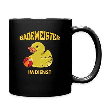 Bademeister im Dienst - Tasse einfarbig - Schwarz - Rechts