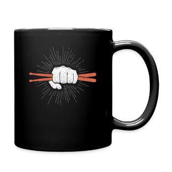 Cadeau de batteur ou de percussionniste - Mug uni - noir - Droite