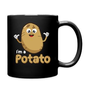 I Am A Potato design, French Fry design, Potato - Full Colour Mug - black - Right
