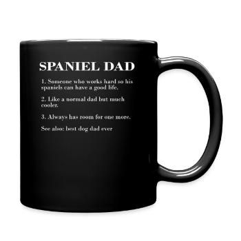 Spaniel Dad Description FUNNY SPANIEL TEE - Tasse einfarbig - Schwarz - Rechts
