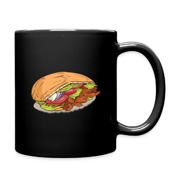 Döner Kebab Turkish Fast Food Doner Kebab Shop Food - Full Colour Mug - black - Right