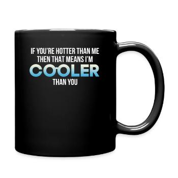 heiß und kalt - Tasse einfarbig - Schwarz - Rechts