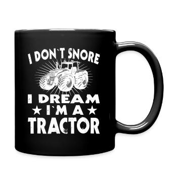 Tracteur ronflement tracteurs cadeau fermier - Mug uni - noir - Droite