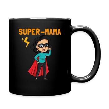 Super mom mom gift mom heroine mothers day - Full Colour Mug - black - Right