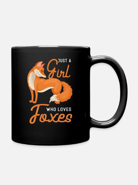 Fox - Full Colour Mug - black
