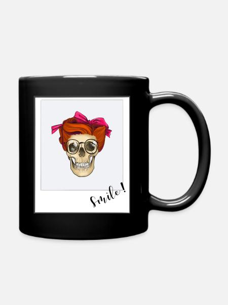 Pin up Smile - Tasse einfarbig - Schwarz