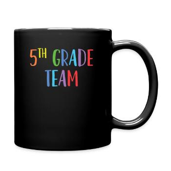 Team der 5. Klasse - für Lehrer der 5. Klasse - Tasse einfarbig - Schwarz - Rechts