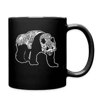 Giant panda Giant panda Floral Pattern - Full Colour Mug - black - Right