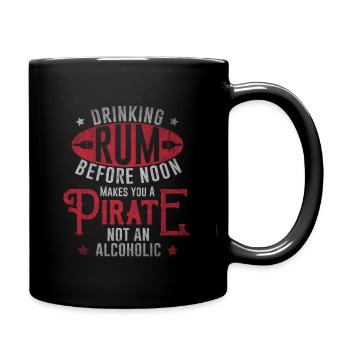Marin de drapeau pirate - Mug uni - noir - Droite