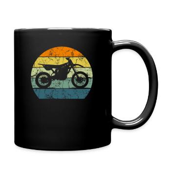 Dirt Bike Motocross Motorcycle Vintage Retro Moto - Tasse einfarbig - Schwarz - Rechts
