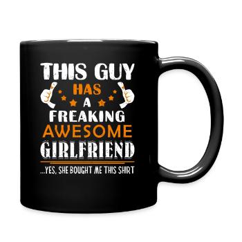 Idée de cadeau drôle de petit ami Ce mec a un génial - Mug uni - noir - Droite