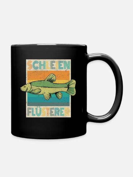 Schleien Flüsterer Schleie Angeln Angler Geschenk - Tasse einfarbig - Schwarz