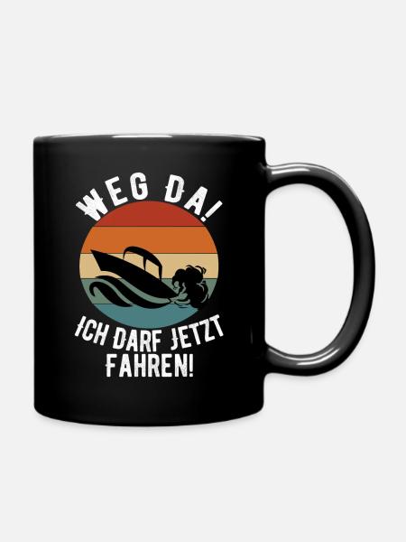 Bootsführerschein Bestanden Weg Da! Geschenke Kapi - Tasse einfarbig - Schwarz