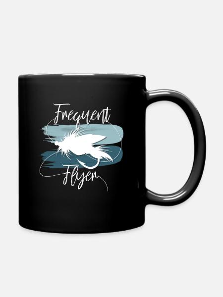 Hobby Fliegenfischer Fliegenfischen Geschenkidee - Tasse einfarbig - Schwarz