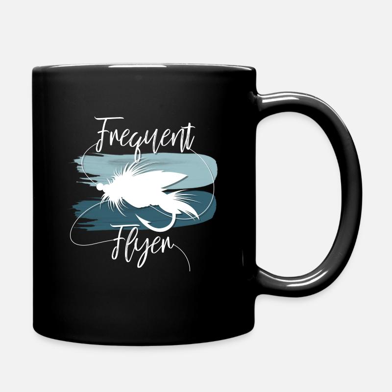 Hobby Fliegenfischer Fliegenfischen Geschenkidee - Tasse einfarbig - Schwarz