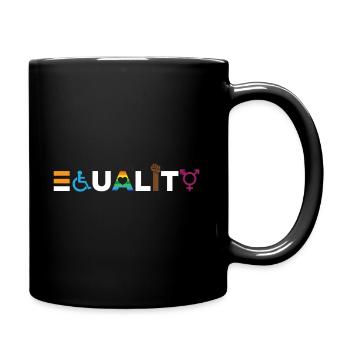 Equality human rights equal rights - Full Colour Mug - black - Right
