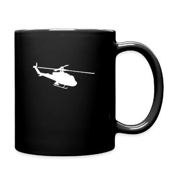 Hélicoptère - Mug uni - noir - Droite