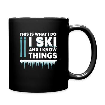 To ski - Full Colour Mug - black - Right